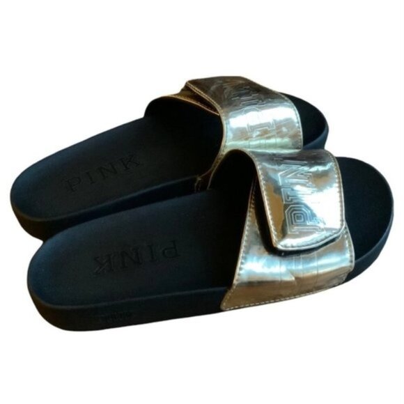 Pink by Victoria secret slide slipper shoes size 8 or M - Picture 2 of 5